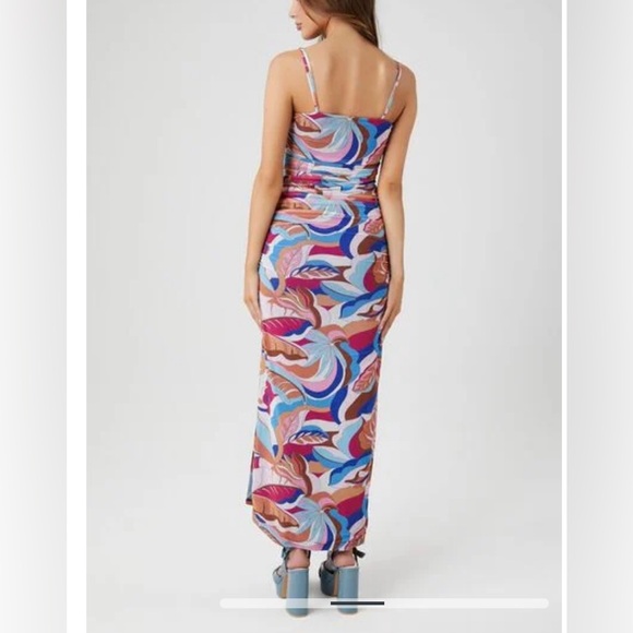 Fun Abstract Print Midi Dress - Picture 2 of 4